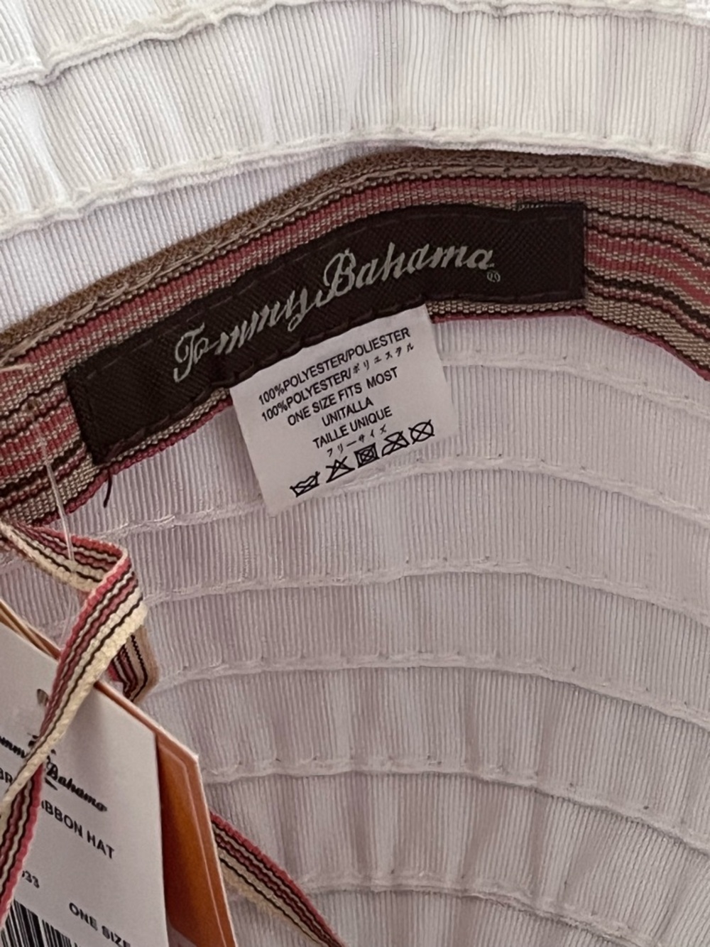 Tommy Bahama packable washable White Wide Brim Sun Hat with Buckle Accent - Picture 2 of 5